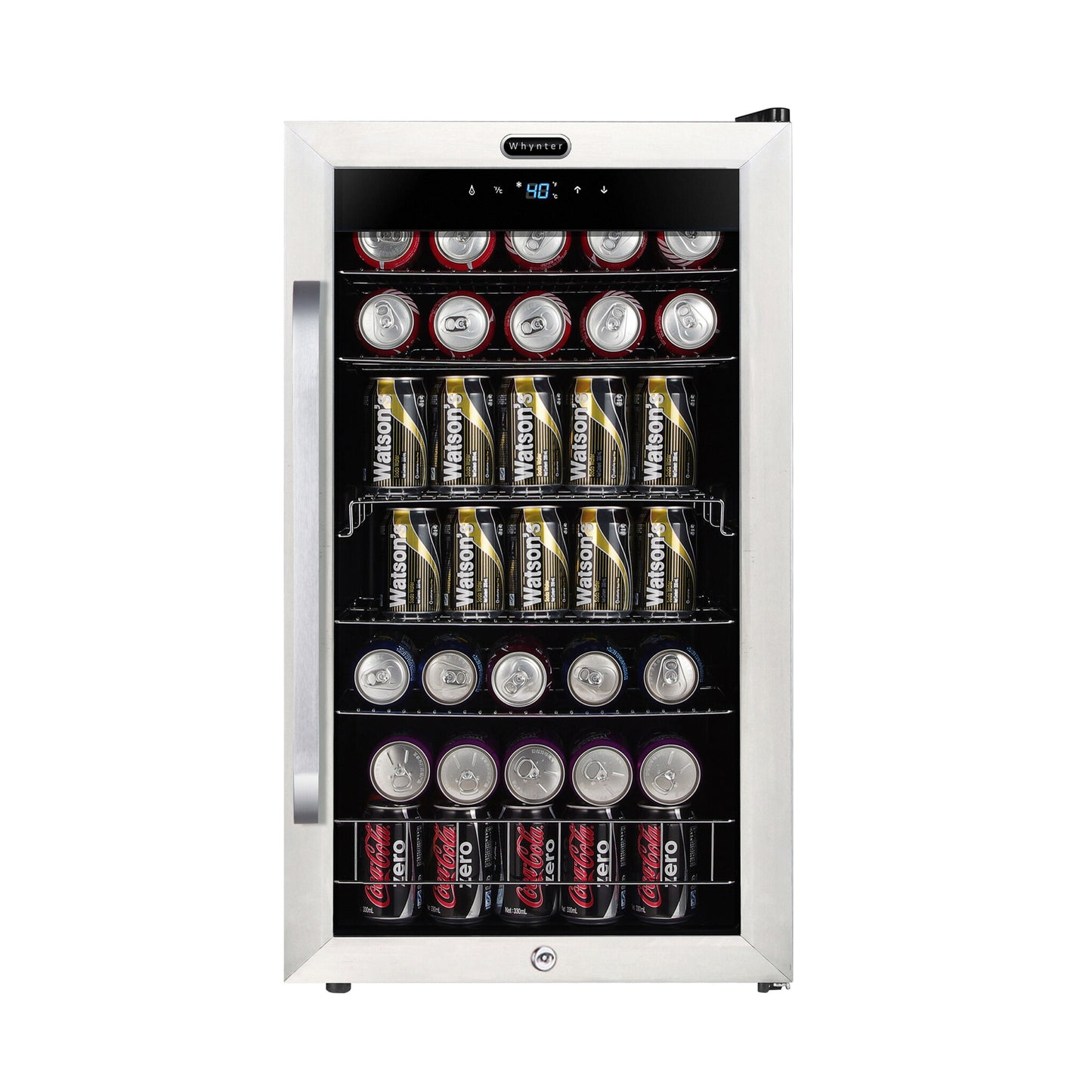 Whynter BR-1211DS 19″ 136 Can Freestanding Beverage Refrigerator cooler with Digital Control and Lock Stainless Steel