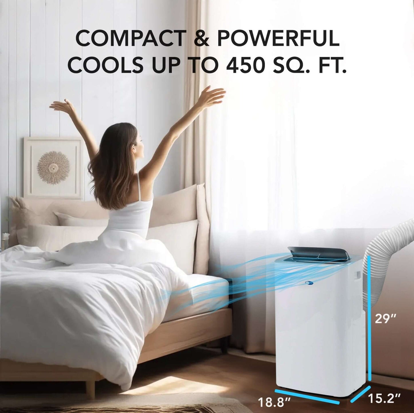 Whynter 12000 BTU (ASHRAE) 8000 BTU (SACC) MultiCool Smart Wi-Fi enabled Portable Air Conditioner with Built-in Dehumidifier