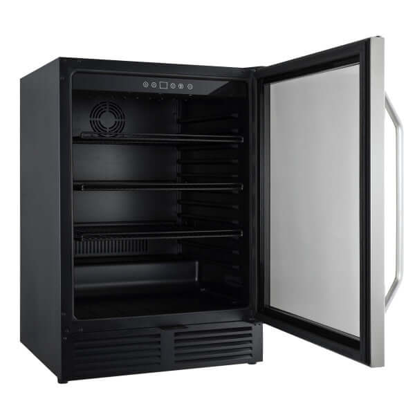 Avanti 130 Can Freestanding Beverage Center Cooler - front view with door open
