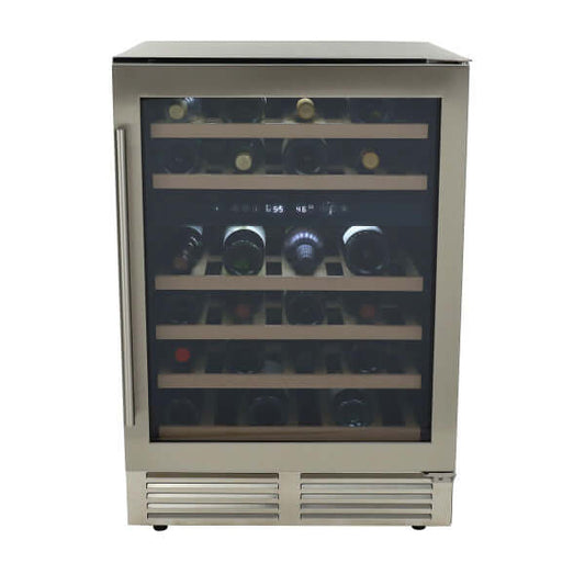 Avanti 43 Bottle Designer Series Dual Zone Wine Cooler with Wood Accent Shelving