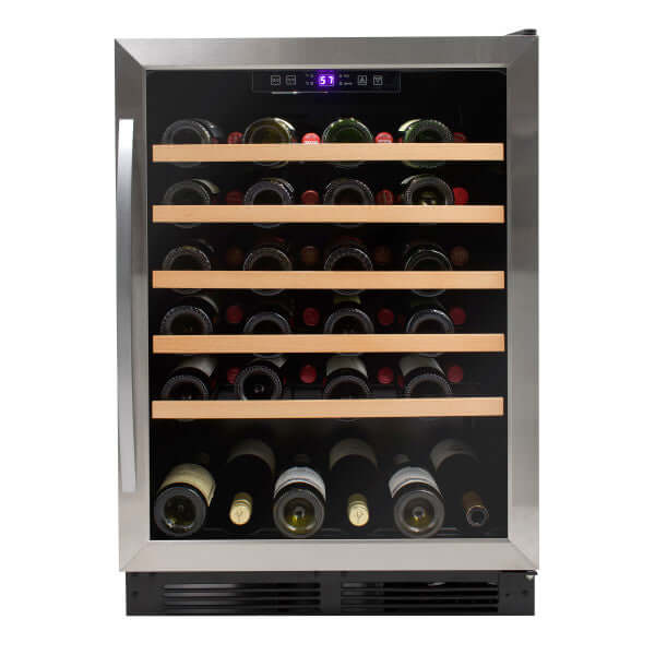 Avanti 51 Bottle Single Zone Freestanding Wine Cooler with Wood Accent Shelving