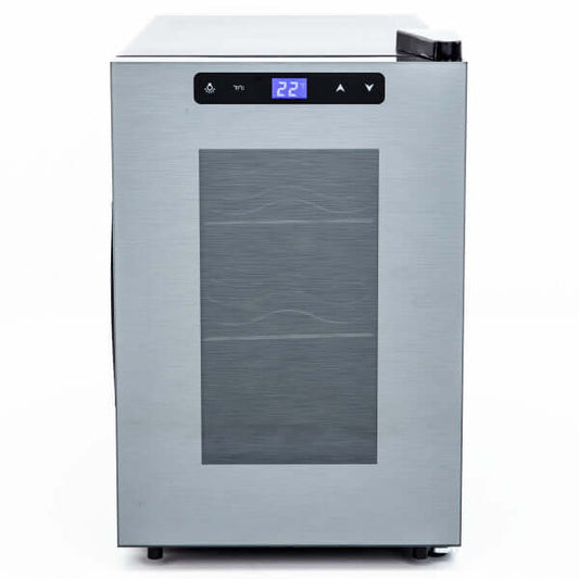 Avanti 6 Bottle Freestanding Wine Cooler in Brushed Metal