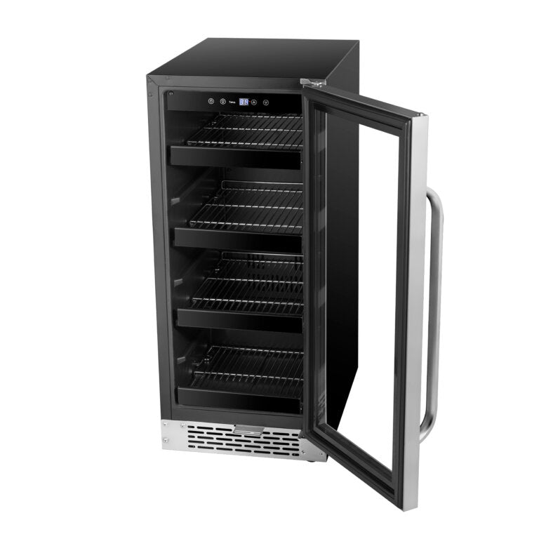 Whynter BBR-838SB 15″ Built-In 112 Can Undercounter Stainless Steel Beverage Refrigerator cooler with Reversible Door, Digital Control, Lock and Carbon Filter