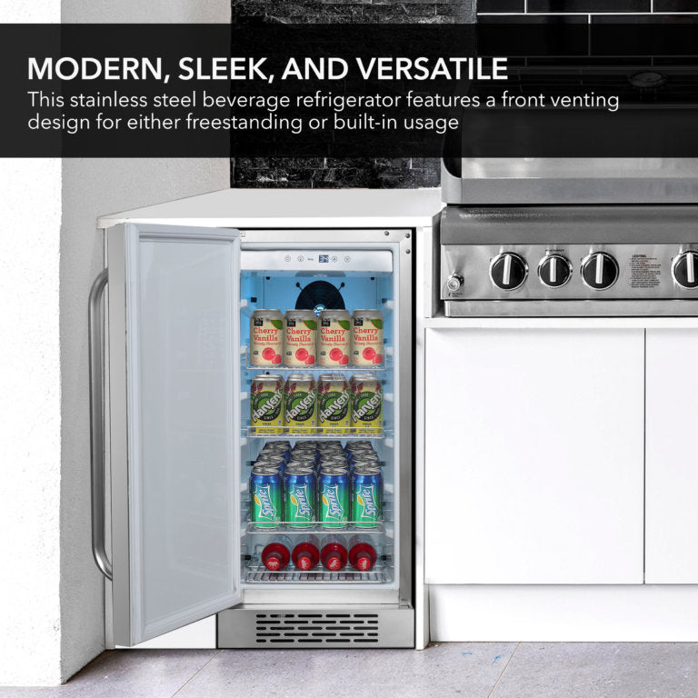 Whynter BOR-326FS 15″ Built-In Energy Star 3.0 cu. ft. Indoor/Outdoor Beverage Refrigerator Cooler Weather Proof in Stainless Steel