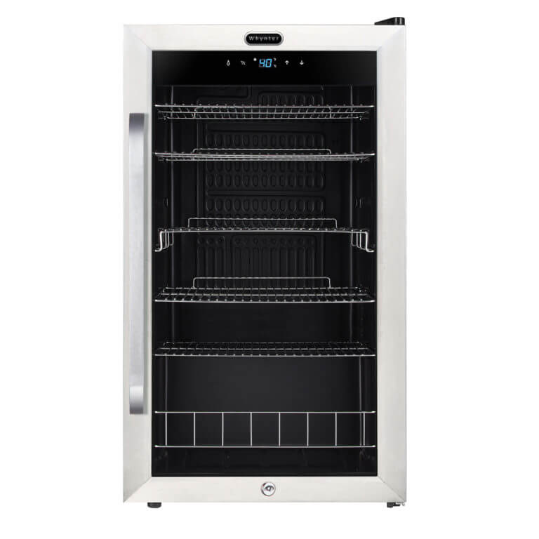 Whynter BR-1211DS 19″ 136 Can Freestanding Beverage Refrigerator cooler with Digital Control and Lock Stainless Steel