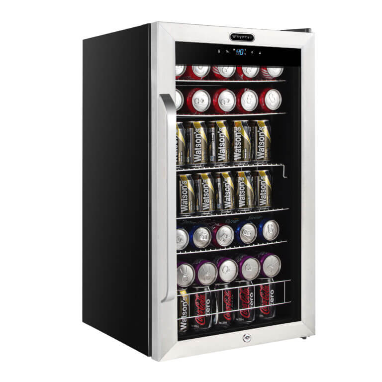 Whynter BR-1211DS 19″ 136 Can Freestanding Beverage Refrigerator cooler with Digital Control and Lock Stainless Steel