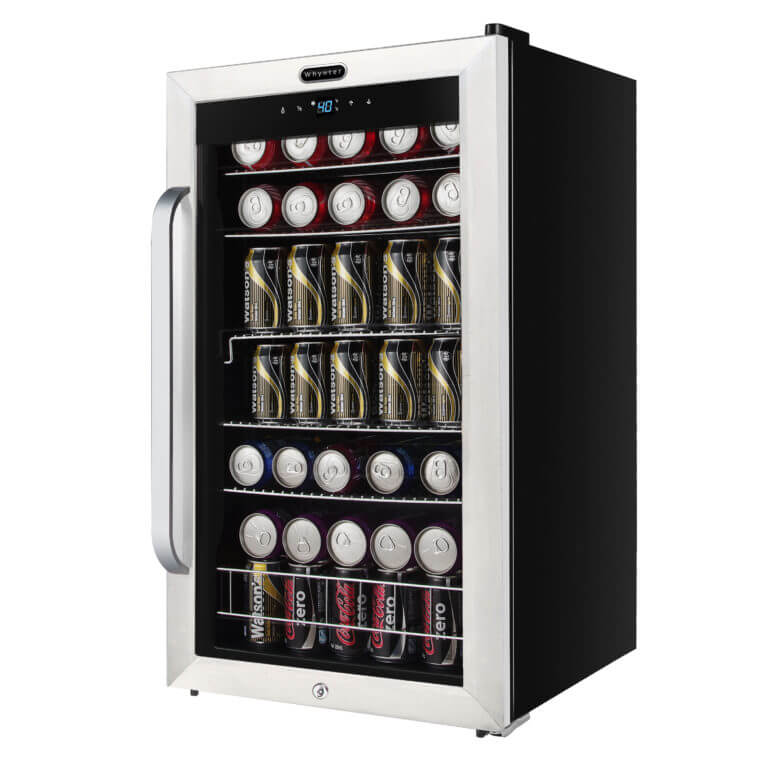 Whynter BR-1211DS 19″ 136 Can Freestanding Beverage Refrigerator cooler with Digital Control and Lock Stainless Steel