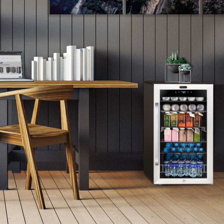 Whynter BR-1211DS 19″ 136 Can Freestanding Beverage Refrigerator cooler with Digital Control and Lock Stainless Steel