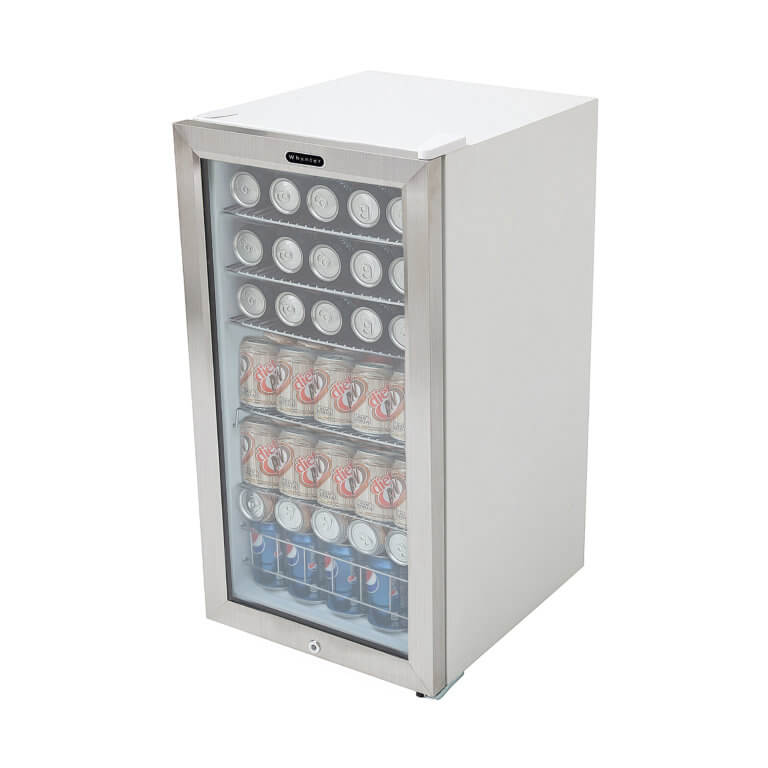 Whynter BR-128WS 17″ 127 Can Freestanding Beverage Refrigerator cooler with Lock Stainless Steel