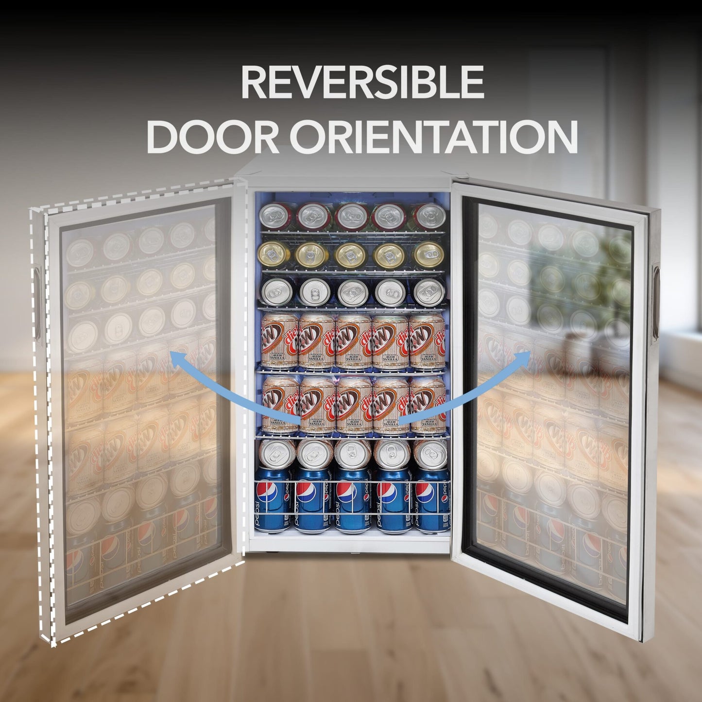 Whynter BR-128WS 17″ 127 Can Freestanding Beverage Refrigerator cooler with Lock Stainless Steel