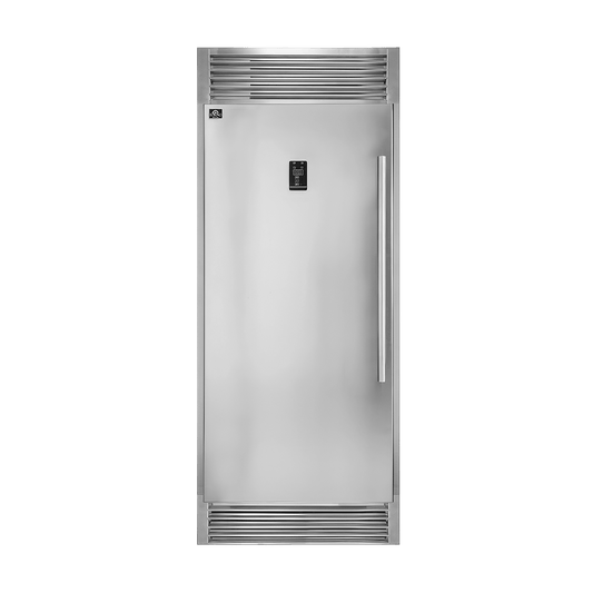 FORNO Rizzuto 28″ Upright Convertible Freezer, 13.8 cu.ft., Left Swing Door, Decorative Grill, 32″ Wide