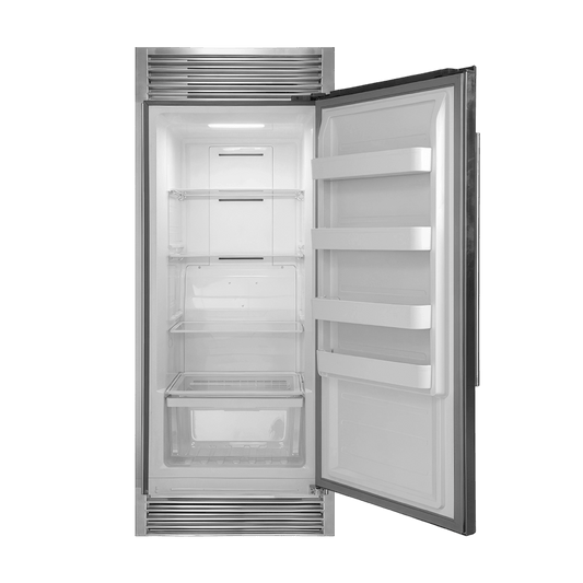 FORNO Rizzuto 32″ Right Hand Swing Open 13.8 Cu.Ft. Stainless Steel Dual Zone Refrigerator/Freezer