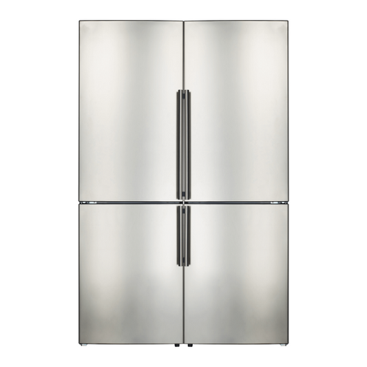 FORNO Freestanding 48 Inch Side by Side Bottom Mount Freezer Refrigerator with 22.2 Cubic Ft. Total Capacity Combo