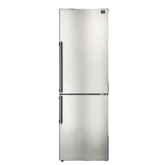 FORNO 24″ Inch W. Bottom Mount Freestanding Refrigerator and Freezer with 11.1 Cubic Ft. Total Capacity (Right Side)