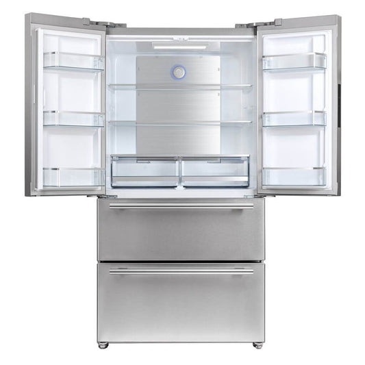 FORNO Alta Moena 36″ French Door 19.2 Cu.Ft. Stainless Steel Refrigerator
