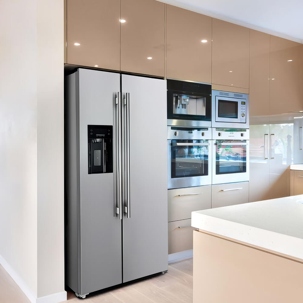 FORNO Salerno 36″ Side by Side 20 Cu.Ft Stainless Steel Refrigerator with Ice Maker