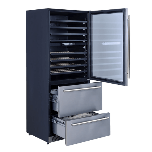 Forno Capraia 30" Dual Temperature Zone Wine Cooler with two Refrigerator Drawers