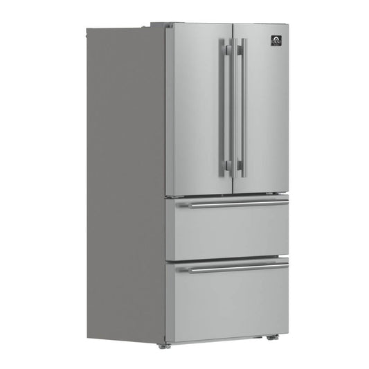 FORNO Moena 36″ French Door 19.2 Cu.Ft. Stainless Steel Refrigerator