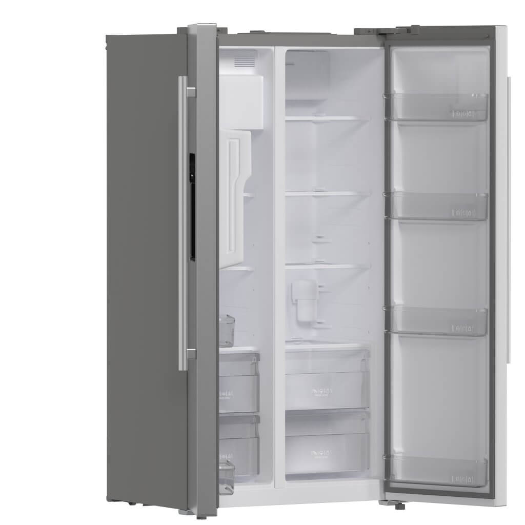 FORNO Salerno 36″ Side by Side 20 Cu.Ft Stainless Steel Refrigerator with Ice Maker