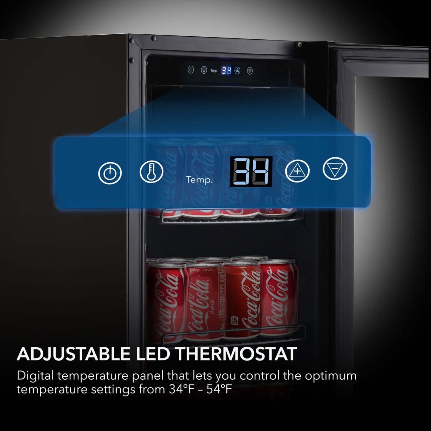 Whynter BBR-801BG 15″ Built-in Black Glass 100-can capacity 3.0 cu ft. Beverage Refrigerator