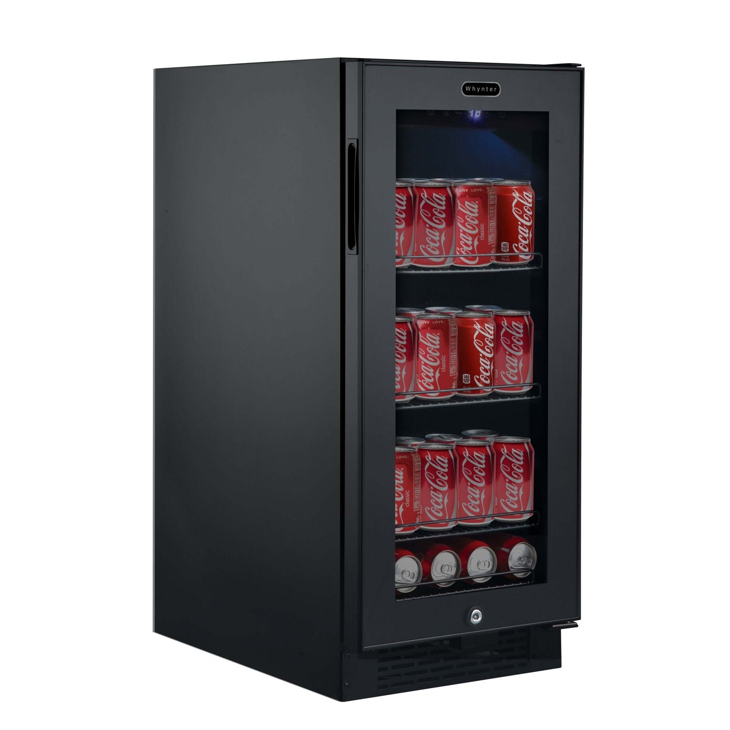 Whynter BBR-801BG 15″ Built-in Black Glass 100-can capacity 3.0 cu ft. Beverage Refrigerator