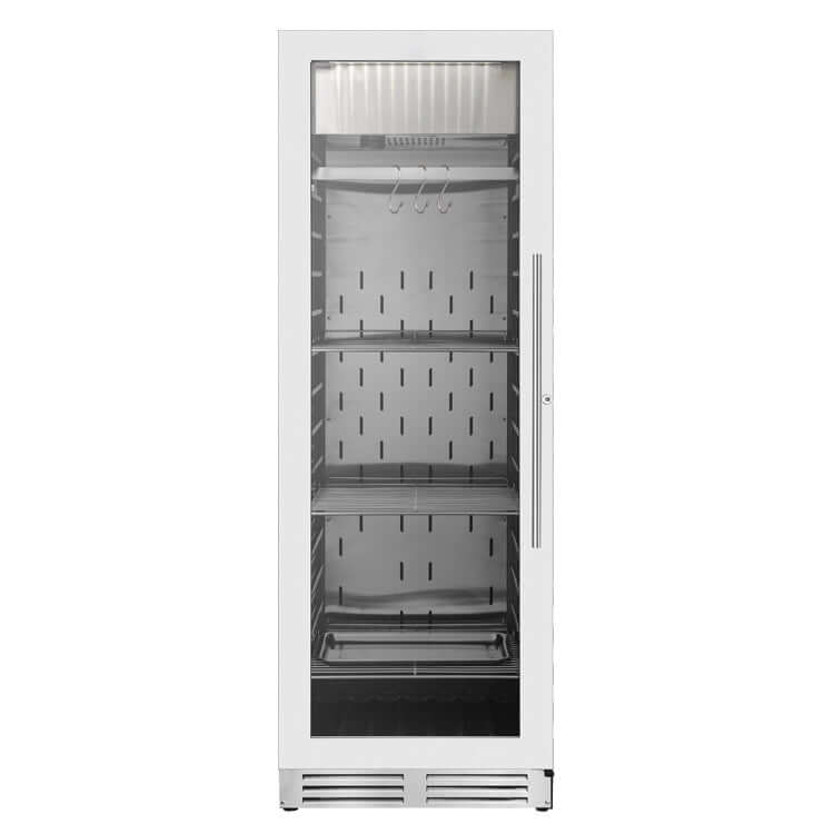 Kings Bottle Single Zone Upright Steak Ager Refrigerator Glass Door with Stainless Steel Frame