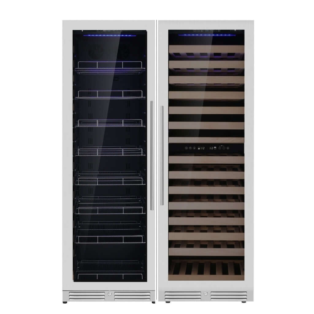 Kings Bottle Upright Wine & Beverage Cooler Combo With LOW-E Glass