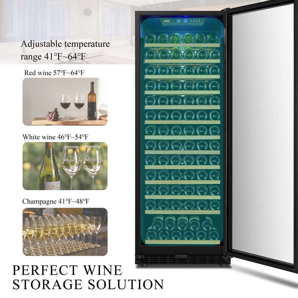 Lanbo 149 Bottle Single Zone Wine Cooler