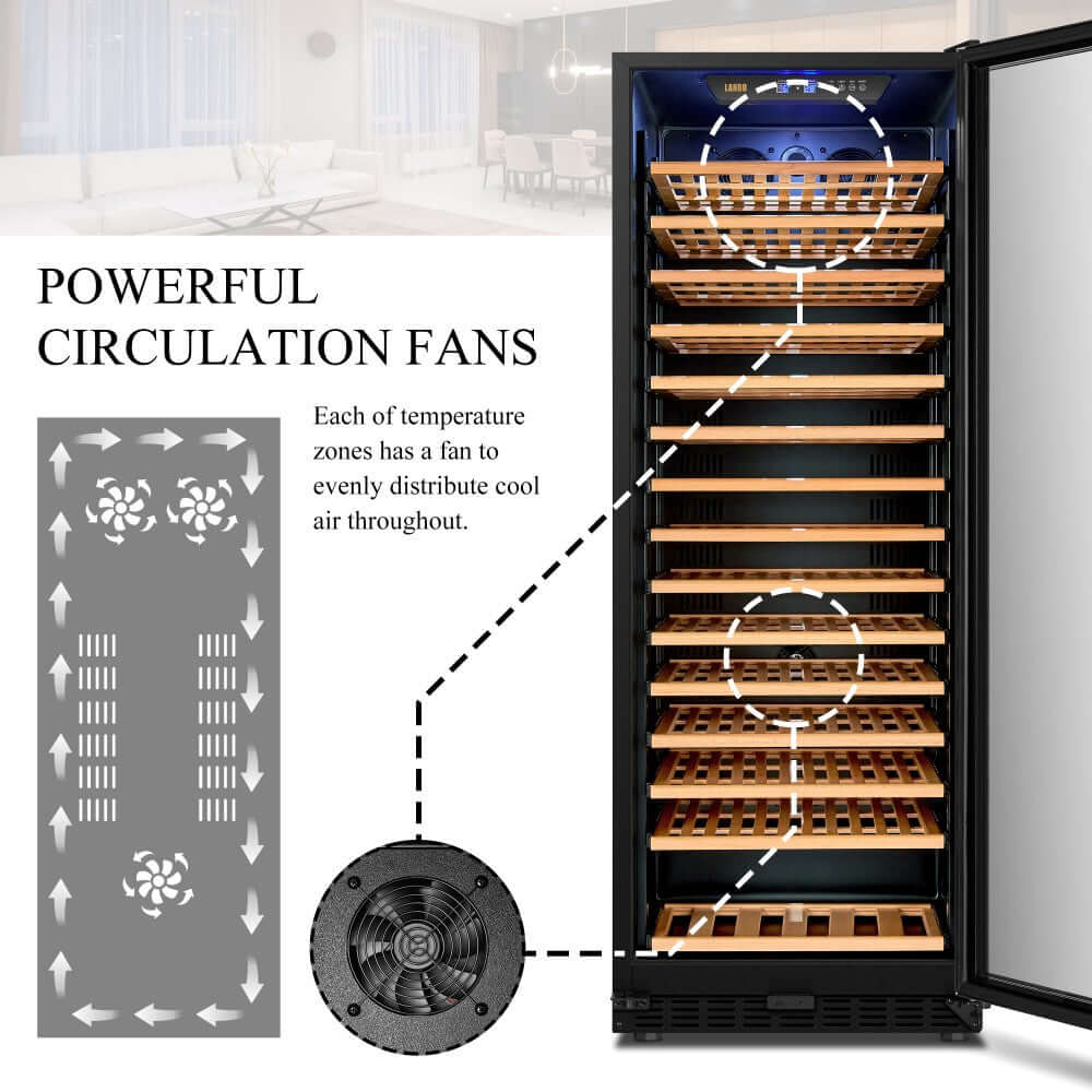Lanbo 149 Bottle Single Zone Wine Cooler