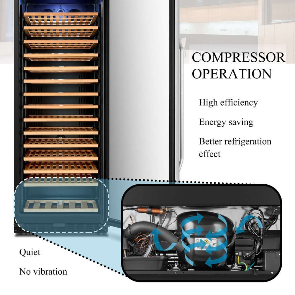 Lanbo 149 Bottle Single Zone Wine Cooler