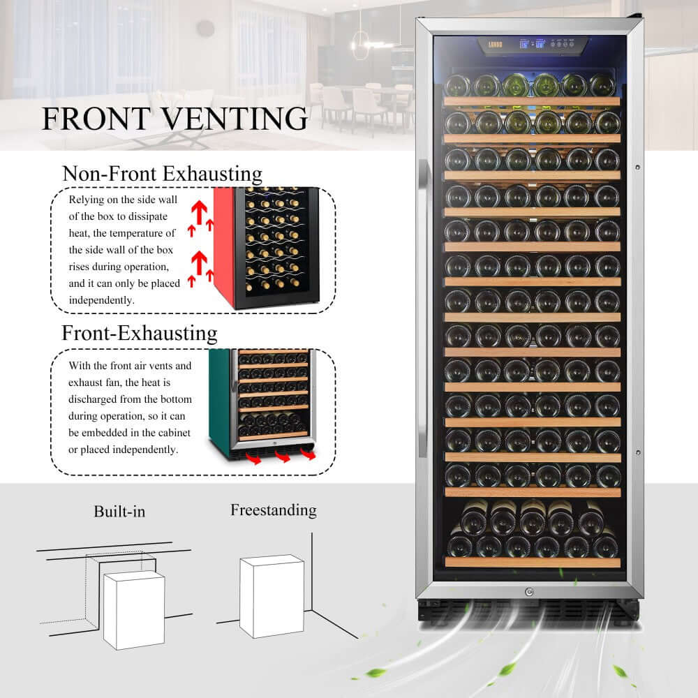 Lanbo 149 Bottle Single Zone Wine Cooler