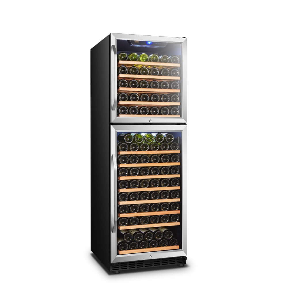Lanbo 162 Bottle Dual Door Dual-Zone Wine Cooler