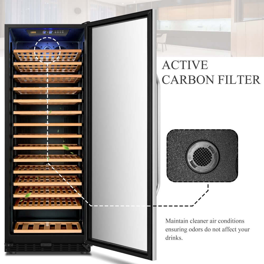 Lanbo 171 Bottle Single Zone Wine Cooler