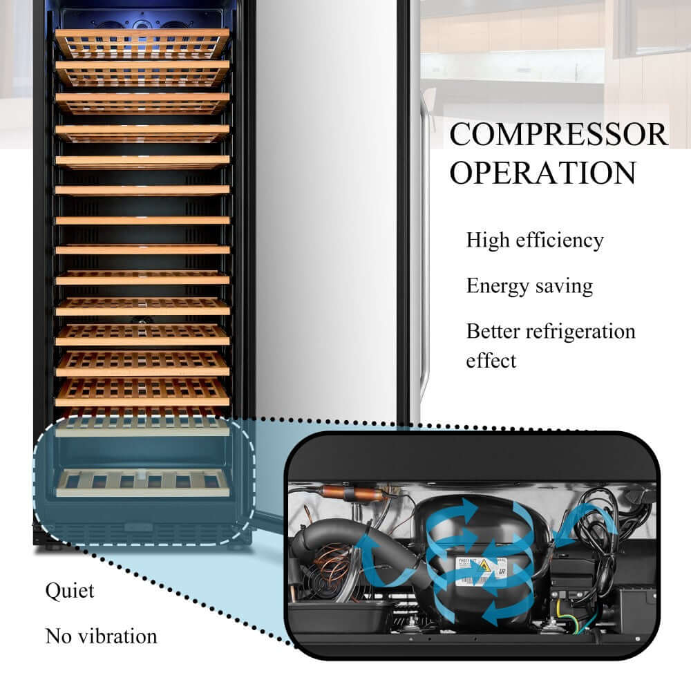 Lanbo 171 Bottle Single Zone Wine Cooler