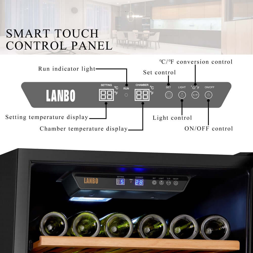 Lanbo 171 Bottle Single Zone Wine Cooler
