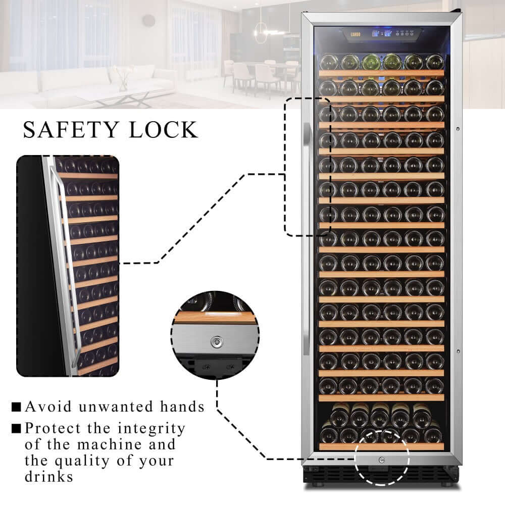 Lanbo 171 Bottle Single Zone Wine Cooler