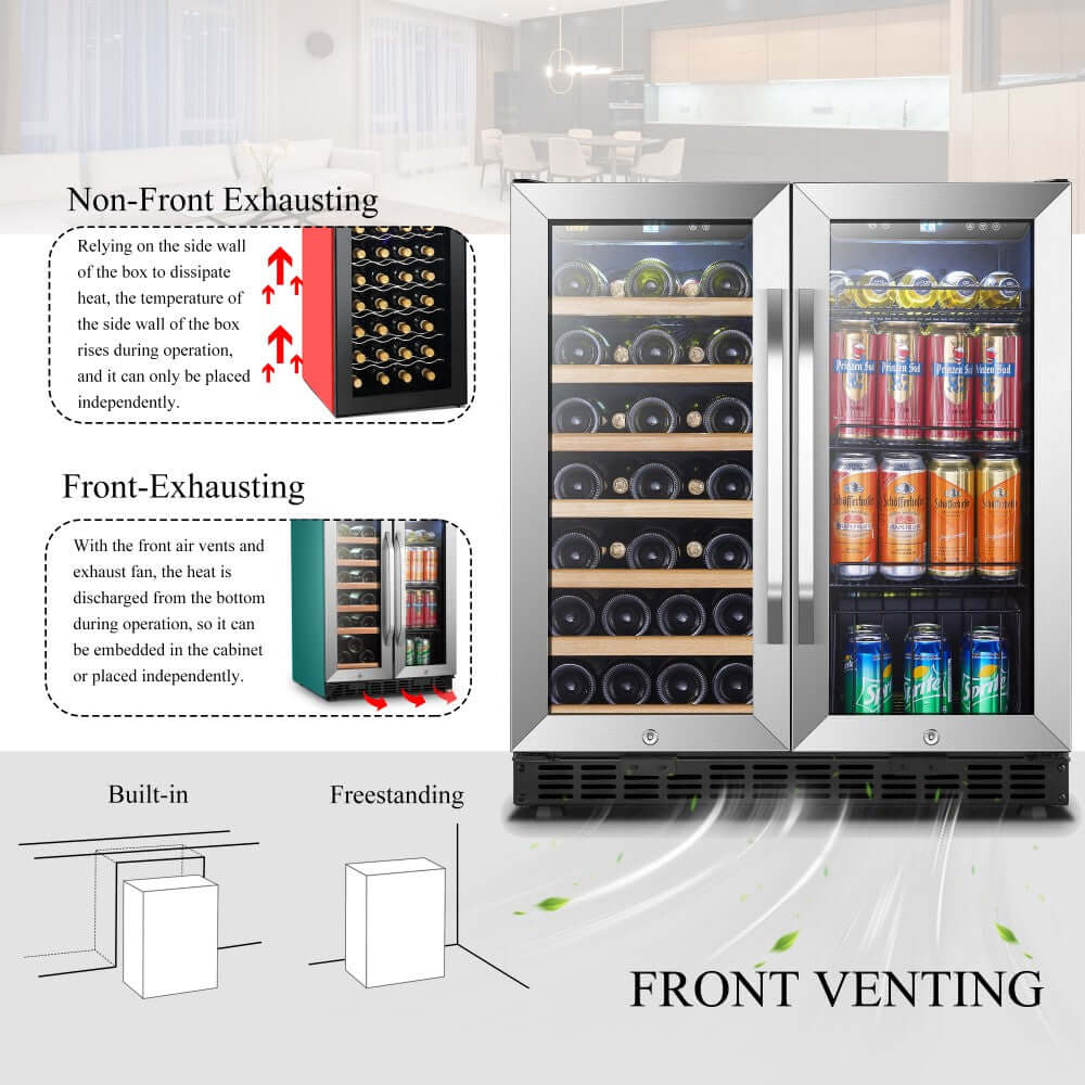 Lanbo 30" Dual Zone Wine And Beverage Cooler
