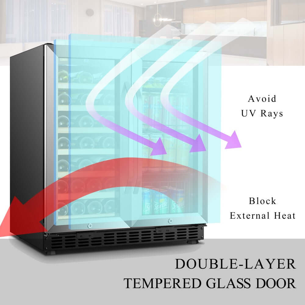 Lanbo 30" Dual Zone Wine And Beverage Cooler
