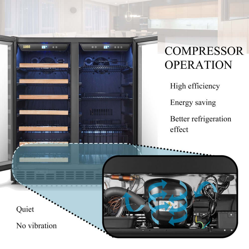 Lanbo 30" Dual Zone Wine And Beverage Cooler