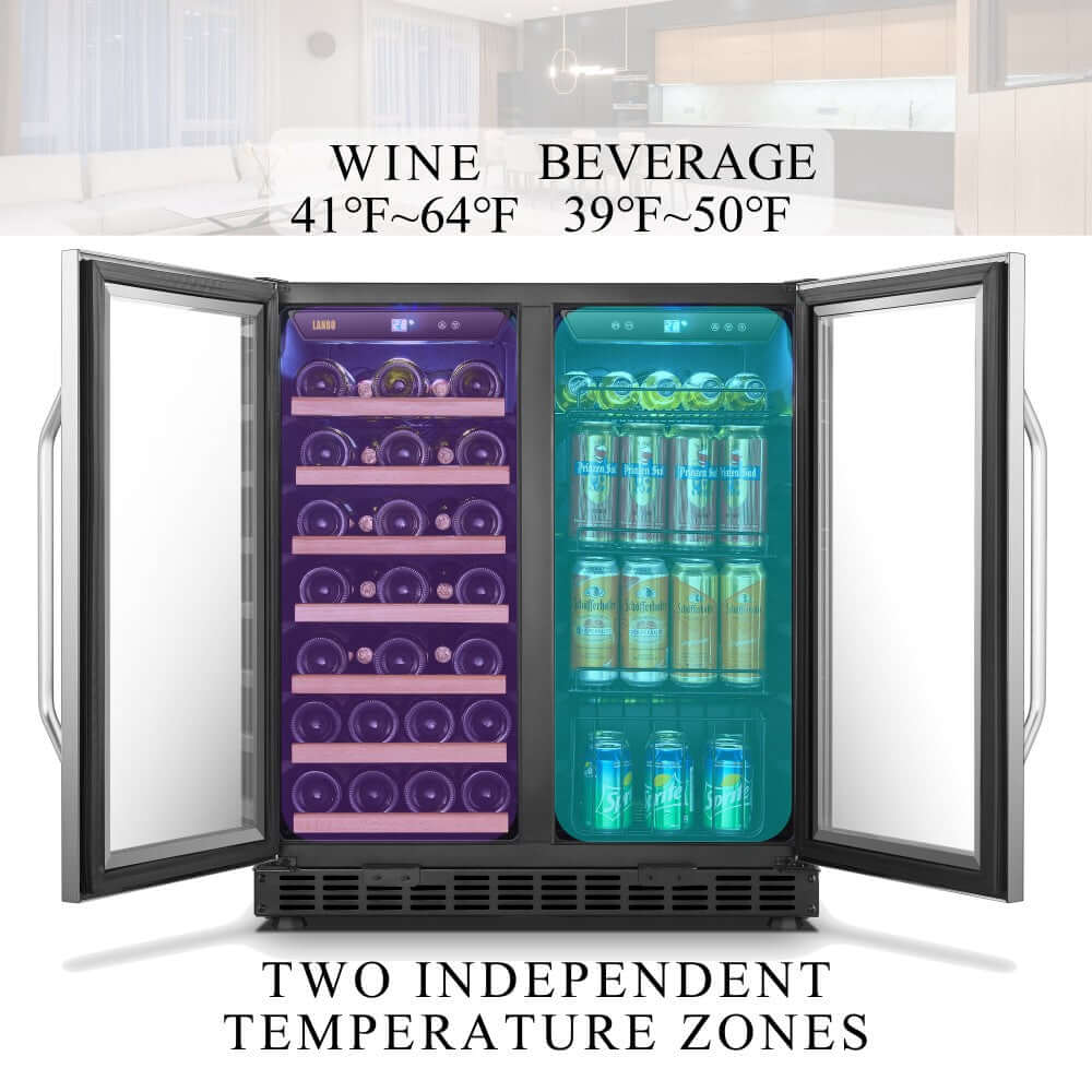 Lanbo 30" Dual Zone Wine And Beverage Cooler