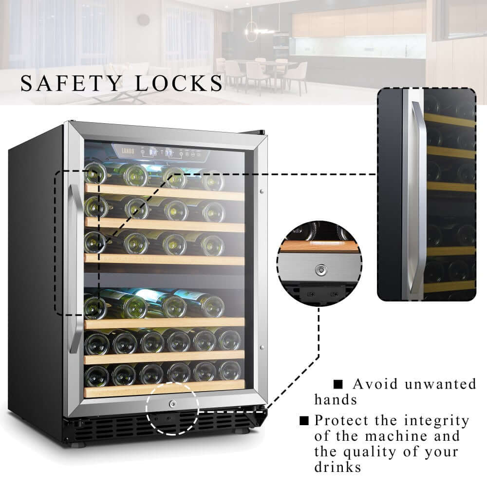 Lanbo 46 Bottle Dual Zone Wine Cooler
