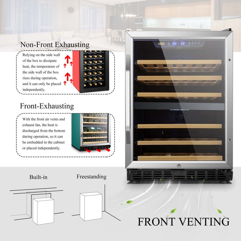 Lanbo 46 Bottle Dual Zone Wine Cooler