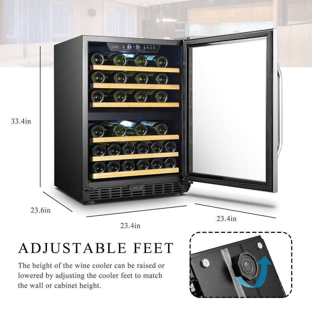 Lanbo 46 Bottle Dual Zone Wine Cooler