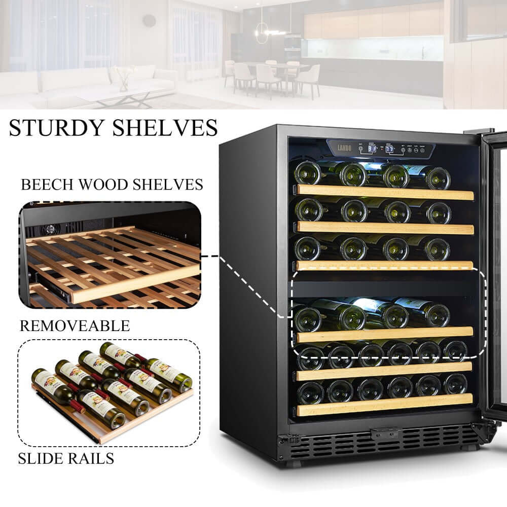 Lanbo 46 Bottle Dual Zone Wine Cooler