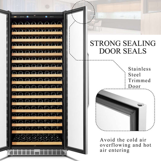 Lanbo Luxury 289 Bottles Dual Zone Dual-Door Wine Cooler