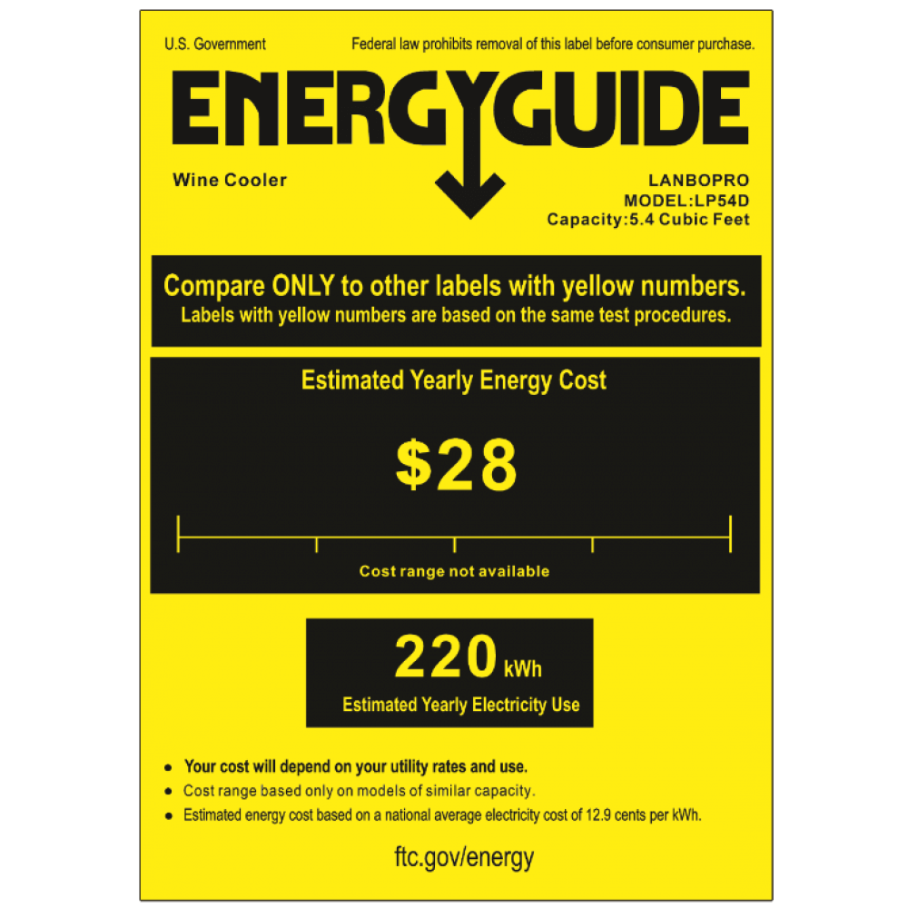 LanboPro 44 Bottle Dual Zone Wine Cooler