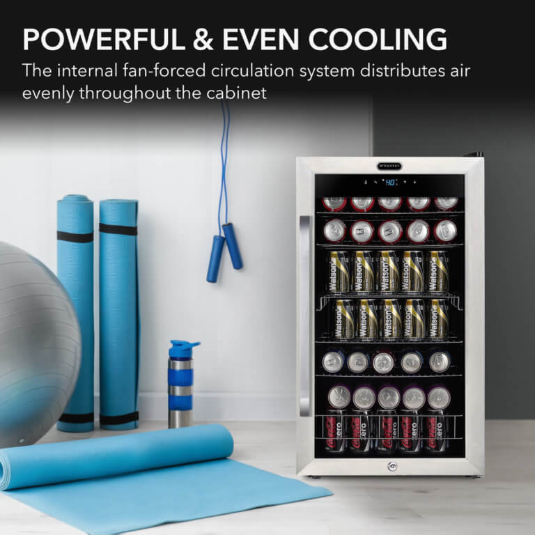 Whynter BR-1211DS 19″ 136 Can Freestanding Beverage Refrigerator cooler with Digital Control and Lock Stainless Steel
