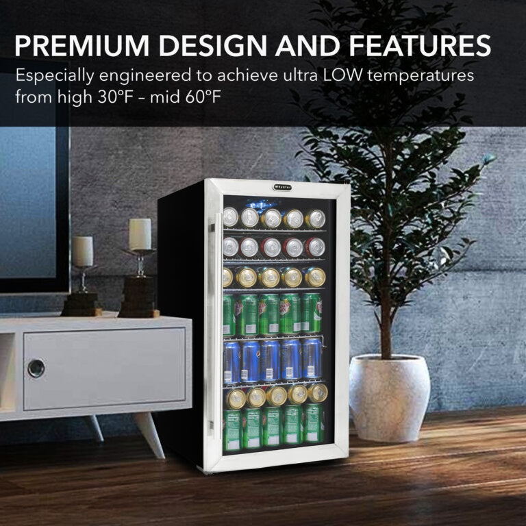 Whynter BR-130SB 17″ 127 Can Freestanding Beverage Refrigerator cooler Stainless Steel