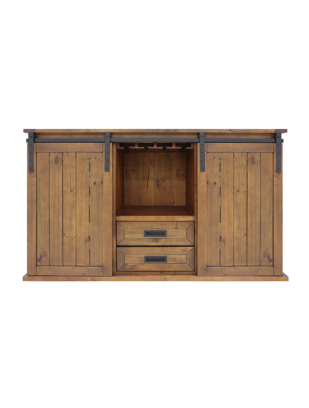 Vinotemp Rustic Wood Wine Cellar Credenza