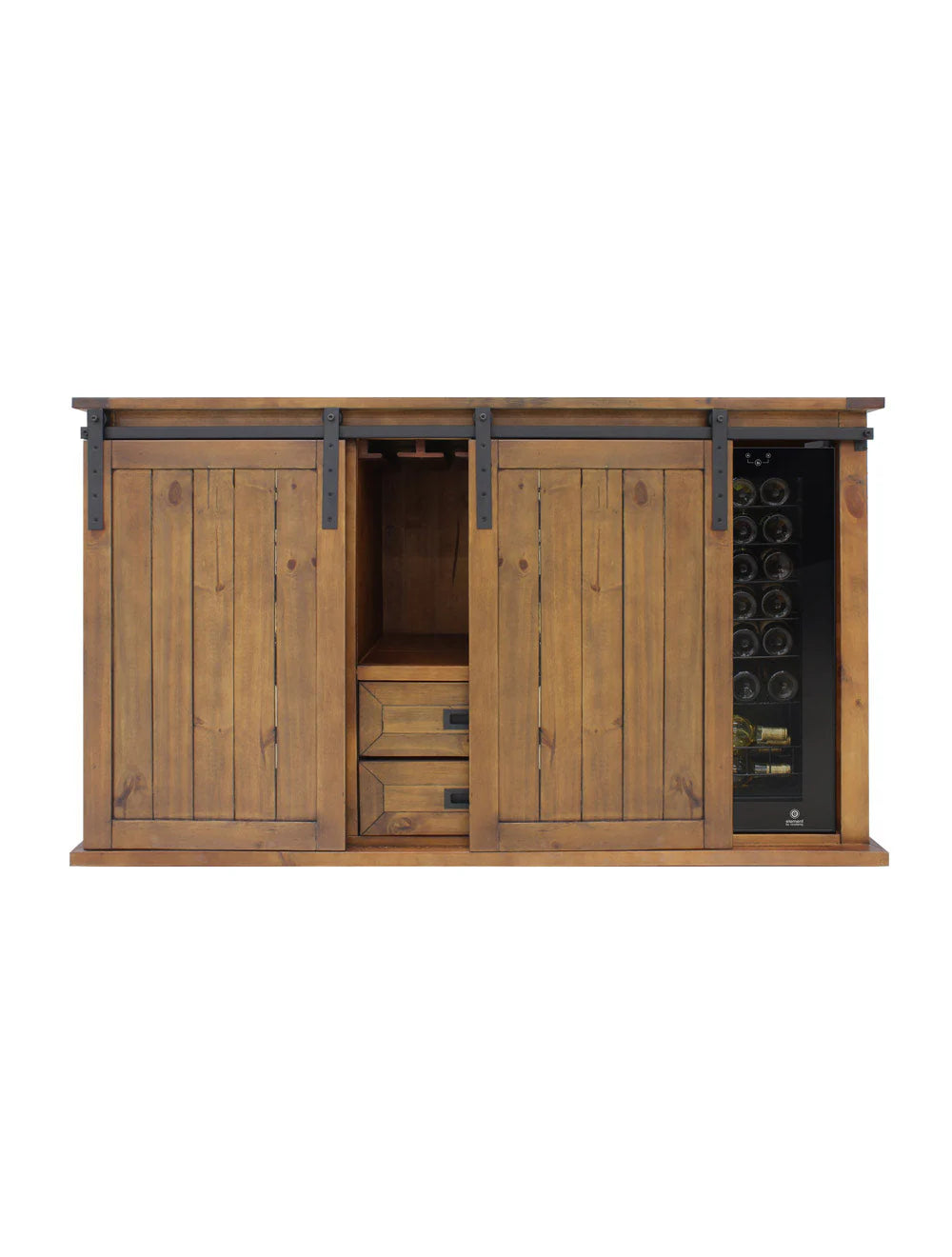 Vinotemp Rustic Wood Wine Cellar Credenza
